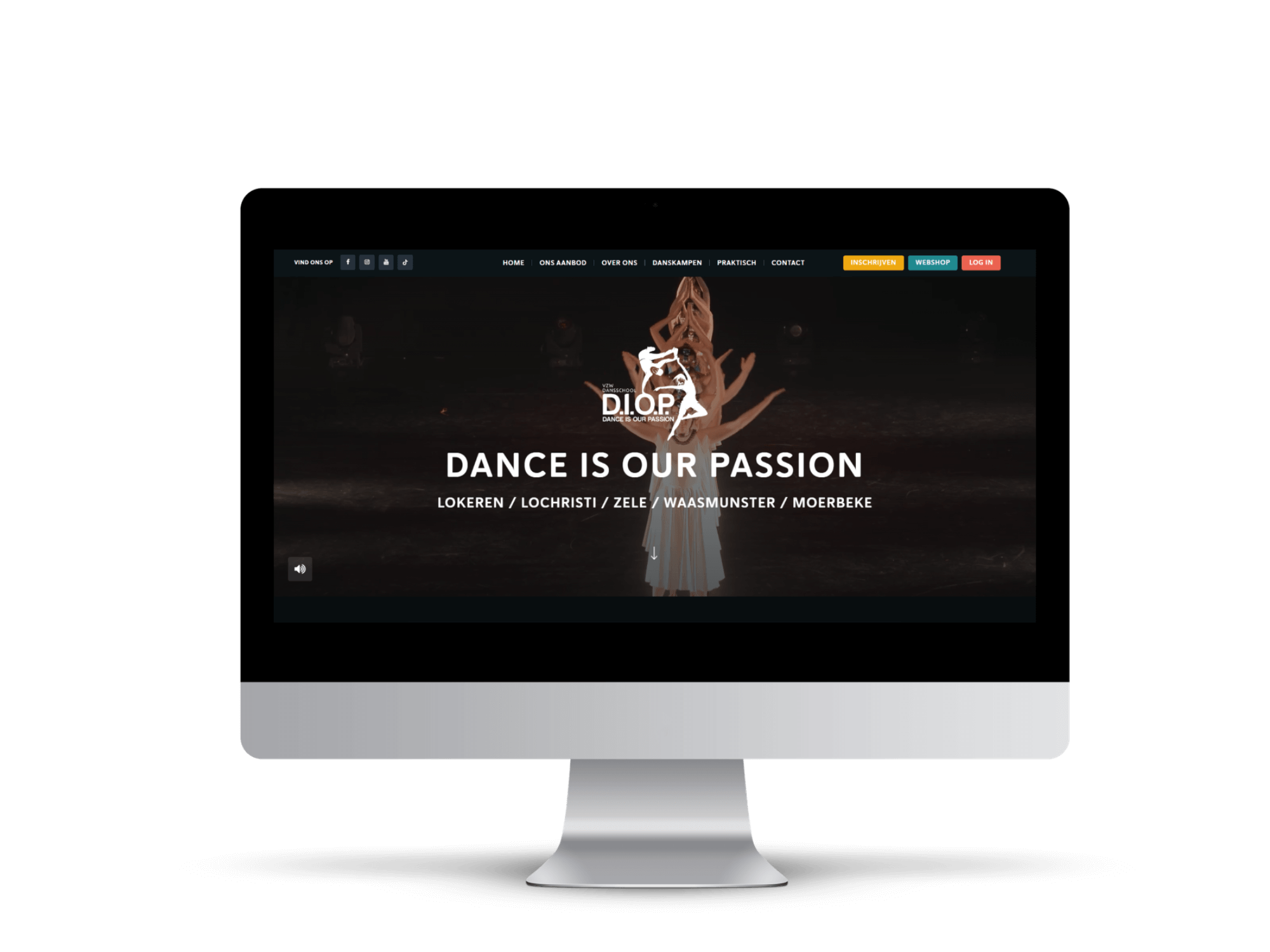 Création d\'un site web authentique pour l\'école de danse Diop à Lokeren