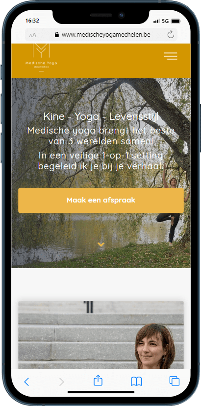 Website laten maken in Mechelen voor een Yoga coach